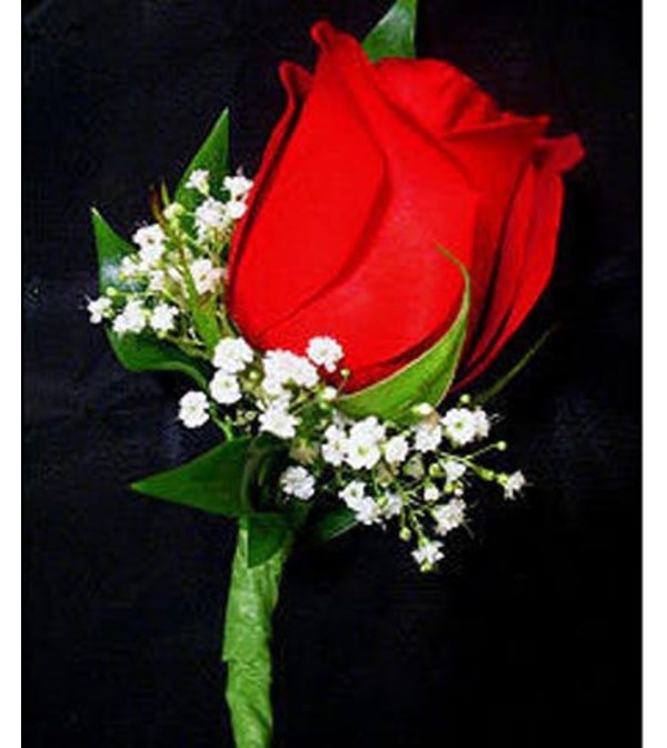 Standard Red Rose Boutonniere