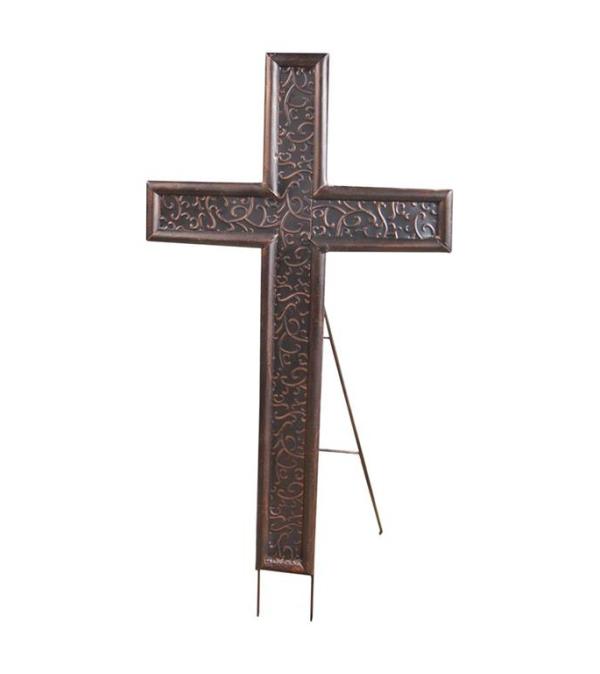 Metal Cross Easel - Antique Bronze