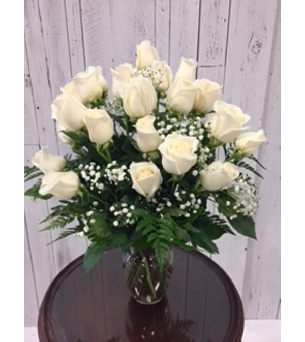 Limited Time 24 White Rose Bouquet