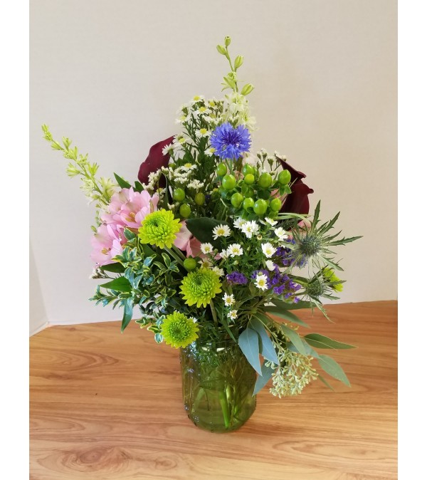 Garden Love Canning Jar Bouquet