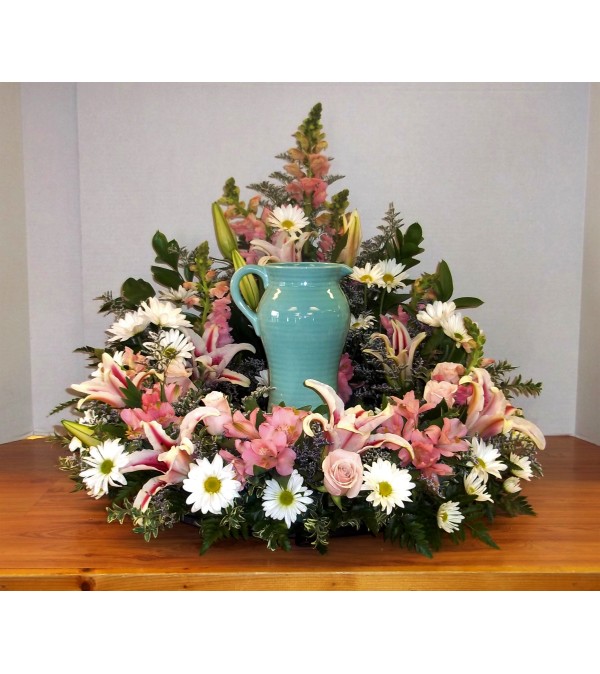Pretty in Pinks Urn Wreath
