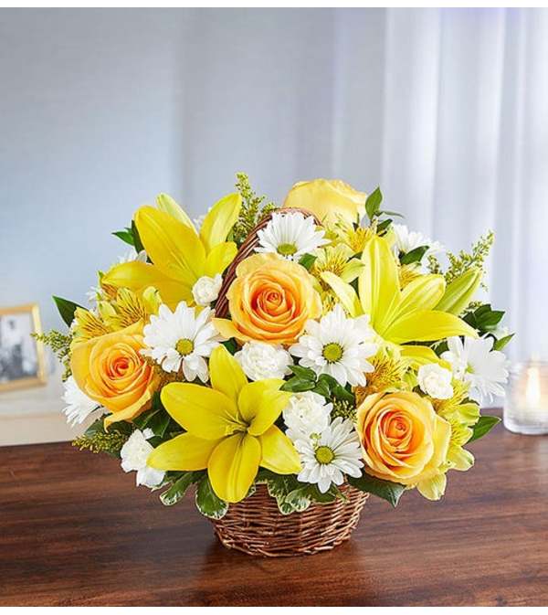 Basket Arrangement-Yellow
