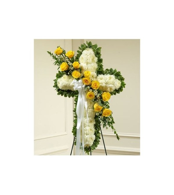 Cross-Yellow & White