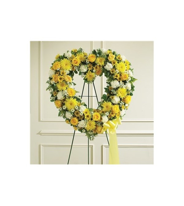 Open Heart-Yellow and White