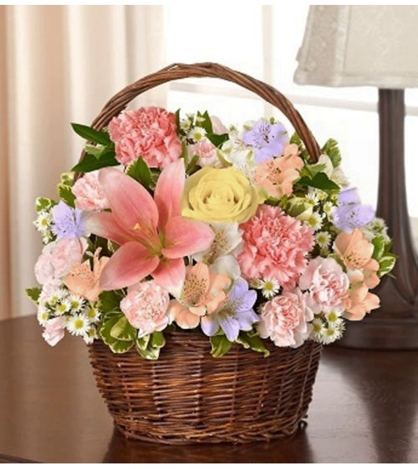 Basket Arrangement-Pastel