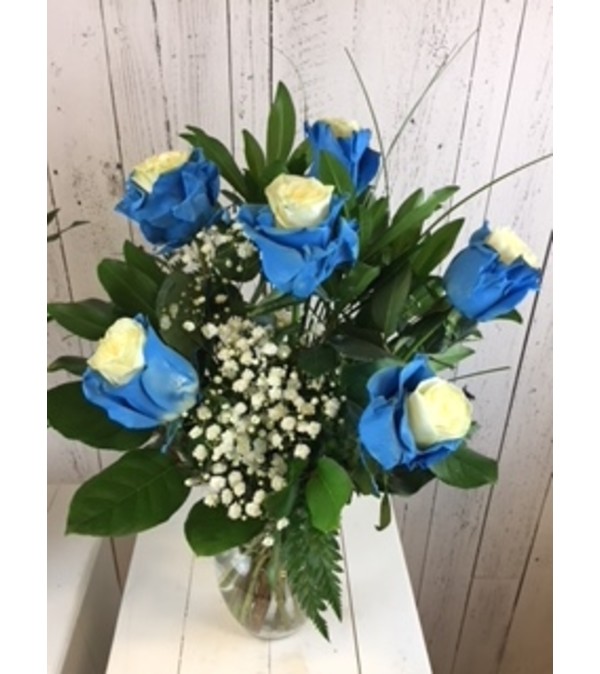 VibrantBicolorRose Blue