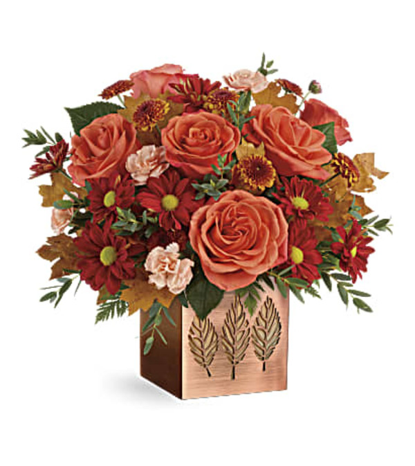 Copper Petals Cube