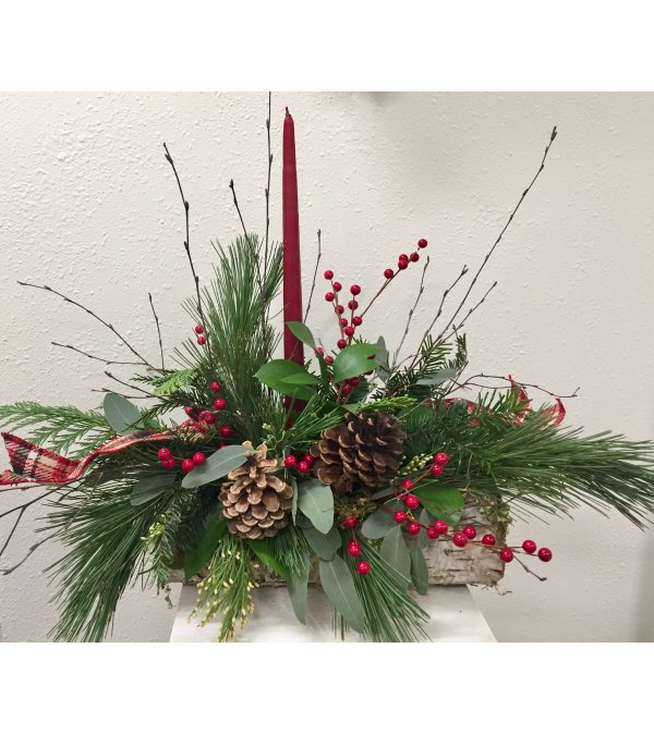 Yule Log Centerpiece