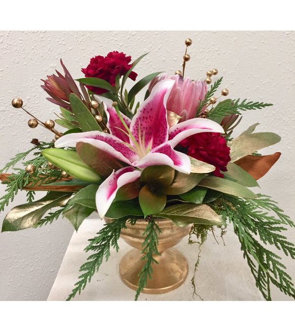 Golden Holiday Urn