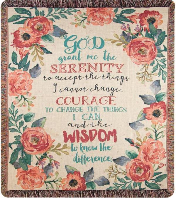 Serenity Prayer Afghan/Throw