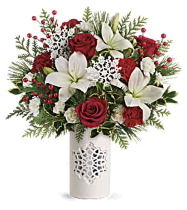 Teleflora's Festive Flurries Bouquet