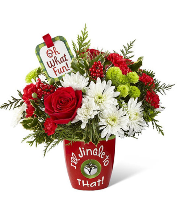 Oh What Fun, I'll Jingle to That! Christmas Bouquet