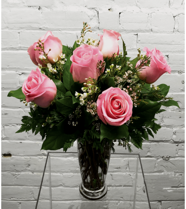 Pink Roses-1/2 Dozen