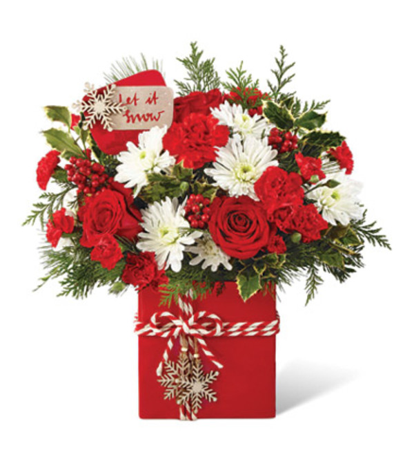 Holiday Cheer Bouquet Wood Snowflake Decal