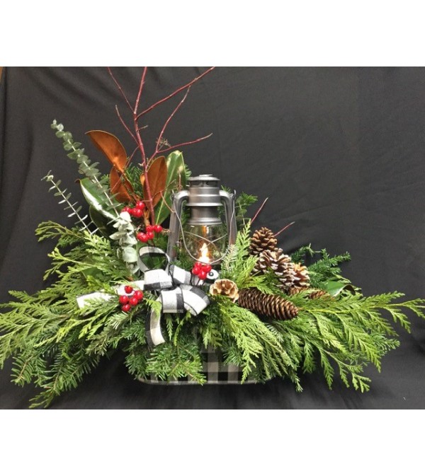 Winter Glow Lantern Arrangement