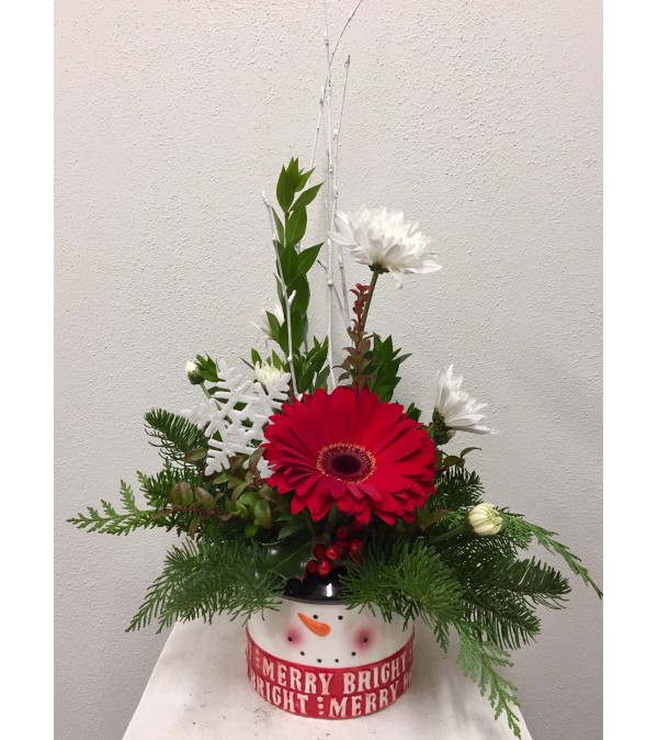 Merry & Bright Snowman Bouquet