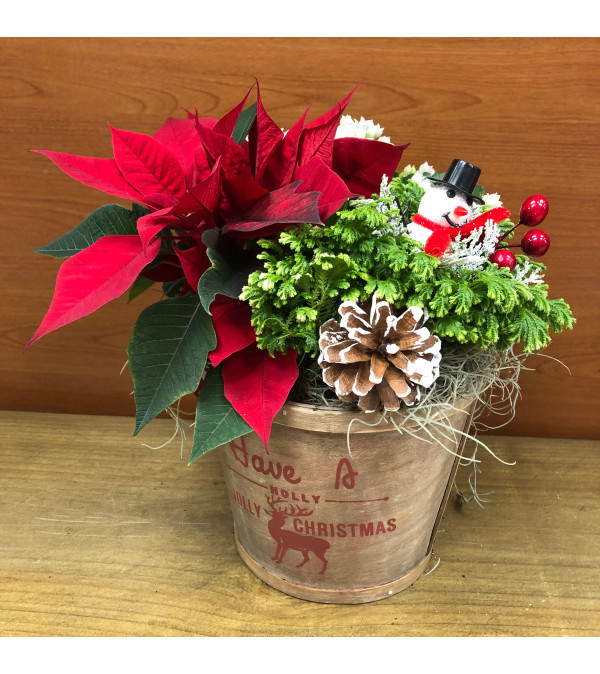 Holly Jolly Christmas Planter