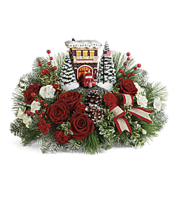 Festive Fire Station - Thomas Kinkade's