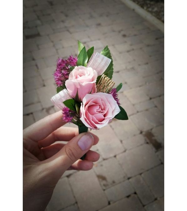 Blushing Charm Boutonniere