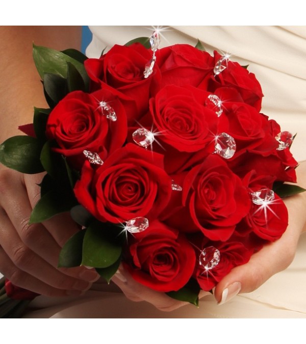 Red Velvet Bridal Bouquet