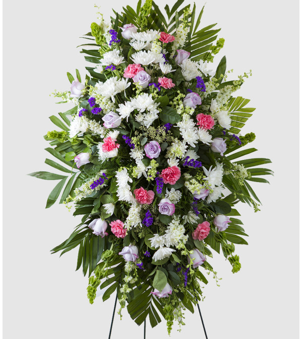 Lavender, Pink, and White Standing Spray