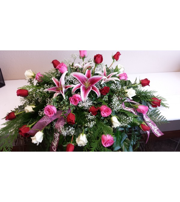 Bountiful Rose Casket Spray