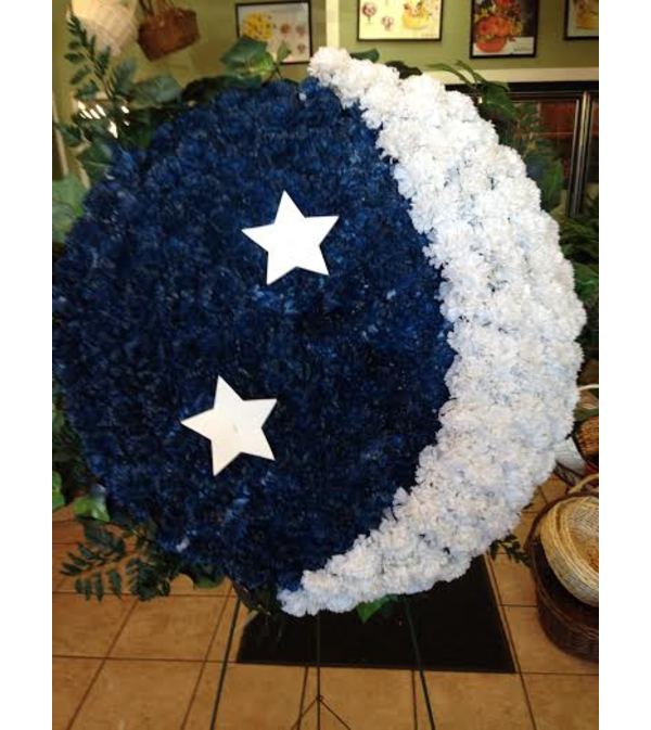 Funeral Custom Moon & Stars Sympathy