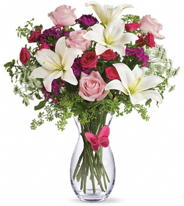 Pink Butterfly Bouquet by Teleflora