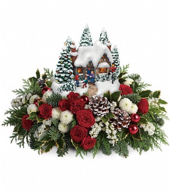 Thomas Kinkade country Christmas home