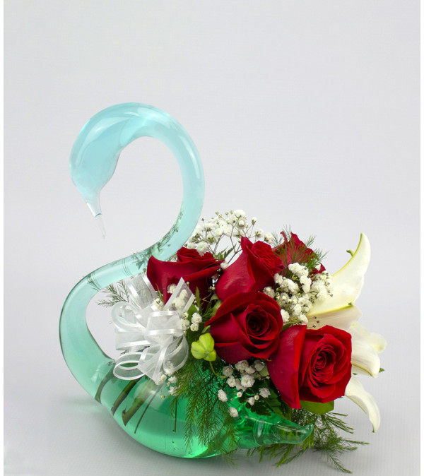Red Rose Swan