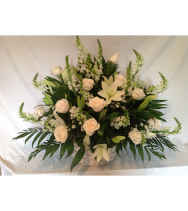Peaceful White Basket