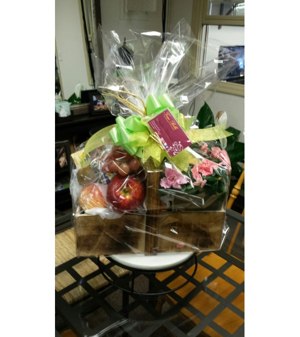 Cheerful Fruit and Plant Basket
