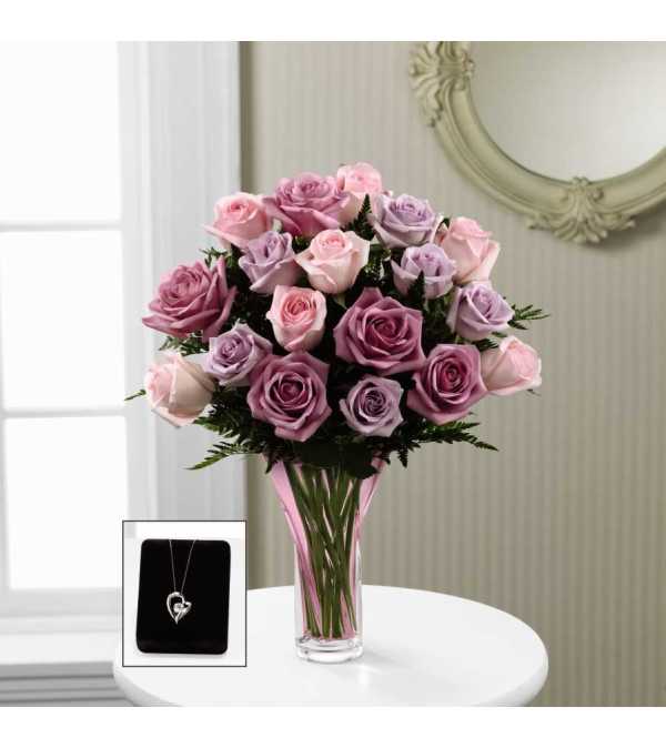 The FTD® Mixed Rose Bouquet with Pendant