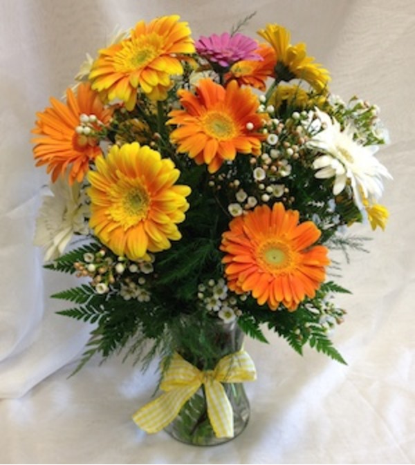 happy gerber daisy bouquet