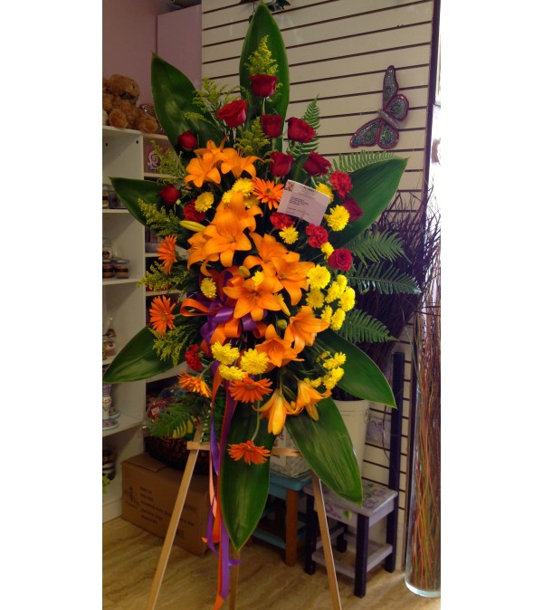 In Loving Memory Standing Spray