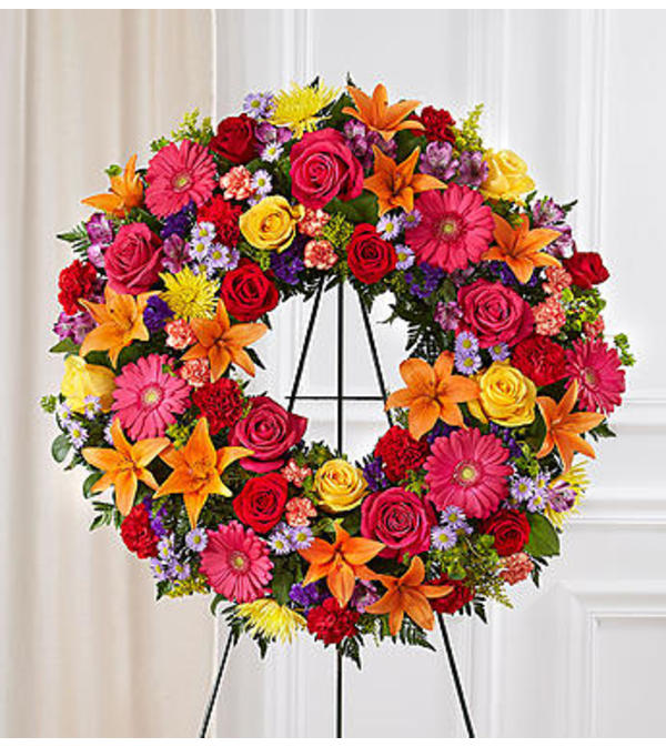 Serene Blessings Bright Standing Wreath