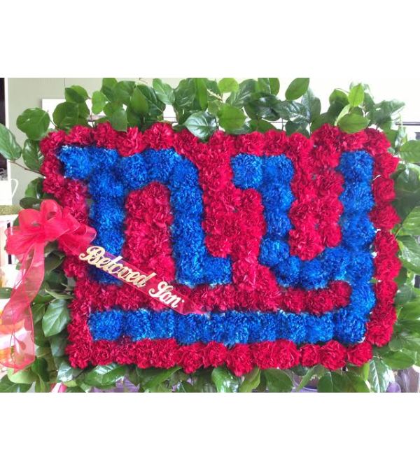 Funeral Custom NY Giants Logo Sympathy