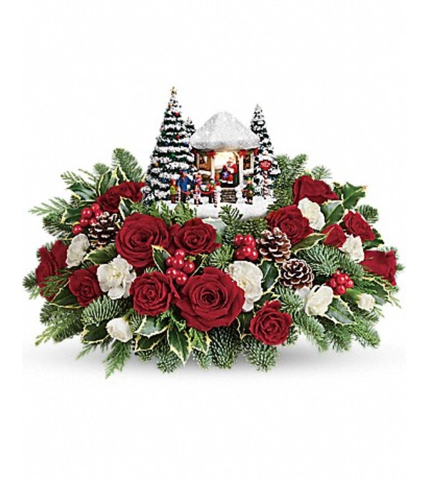 Thomas Kinkade's Jolly Santa Bouquet
