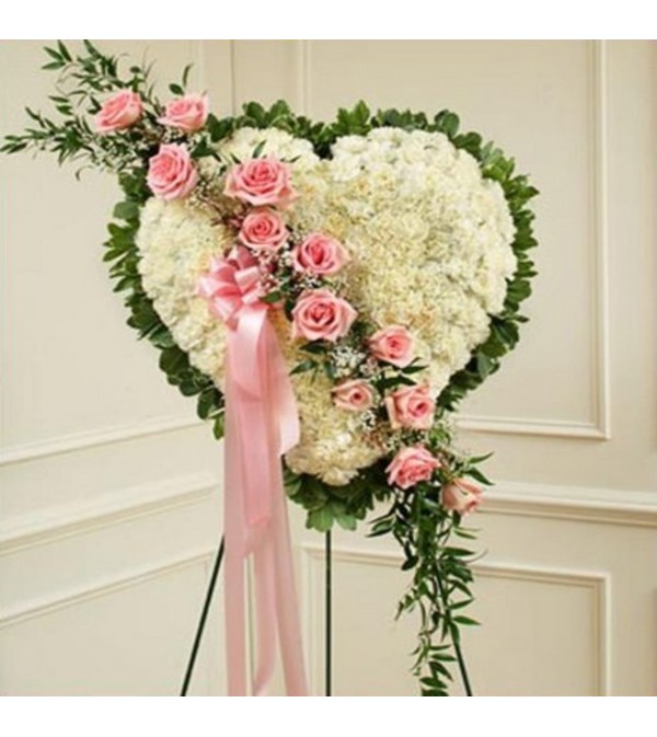 Solid Sympathy Heart With Pink Break
