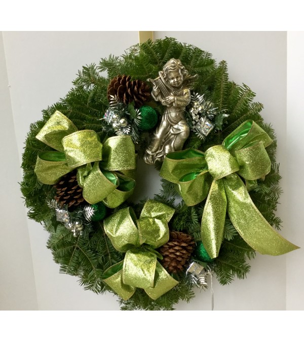 Wreath with cherub