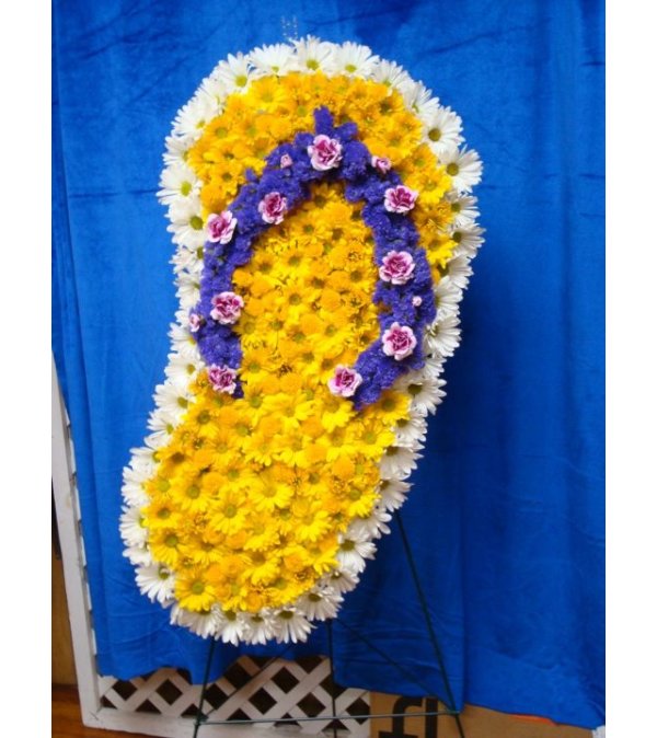 Funeral Custom Flip Flop Sympathy Piece