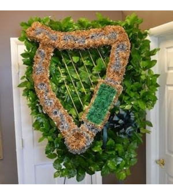 Funeral Custom Harp Sympathy Piece
