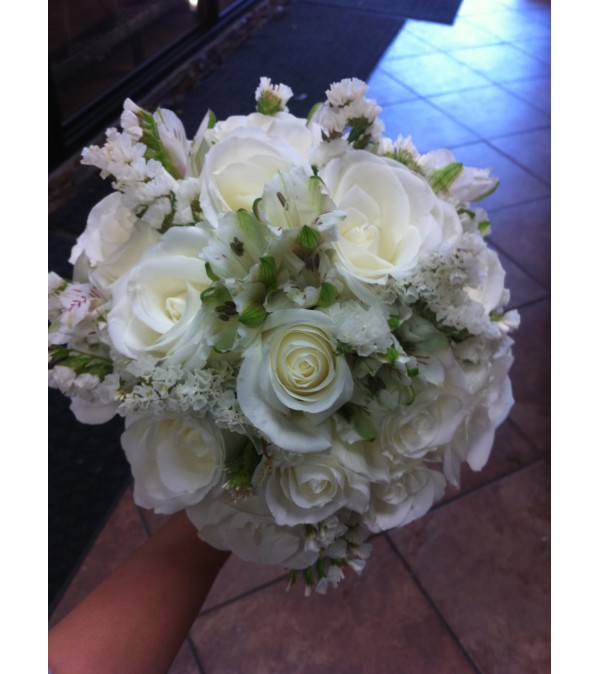 White Rose and Alstromeria Bouquet
