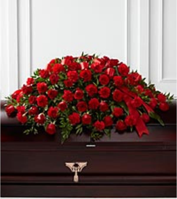 dearly departed casket spray
