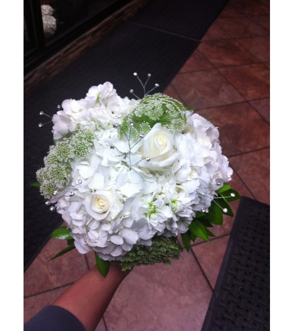Hydrengea and Queen Anne's Lace Bouquet