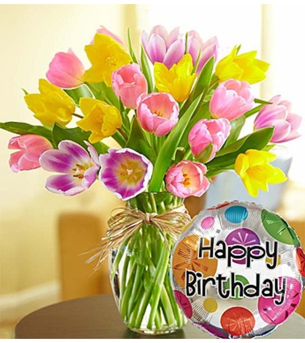 Timeless Tulips® Happy Birthday - Houston, TX Florist