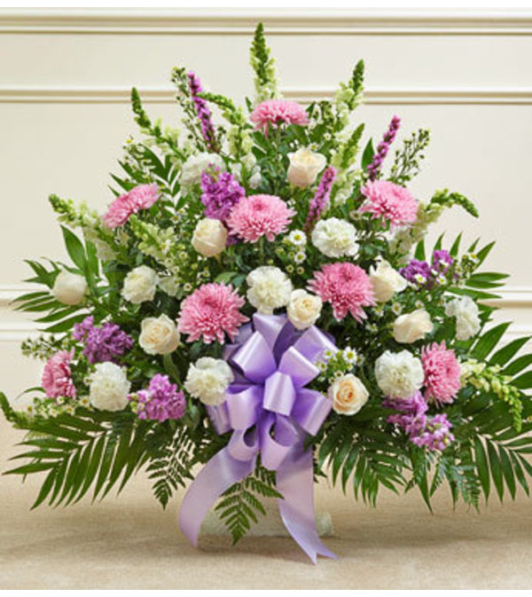 Purple Mache Sympathy Basket