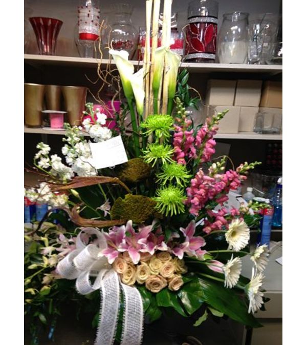 A modern peaceful memories bouquet