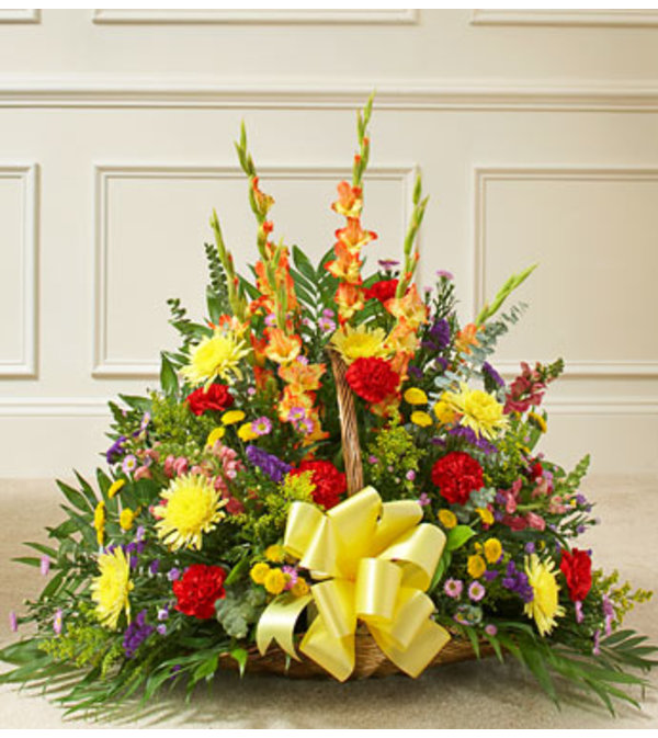 Bright Fireside Floor Basket