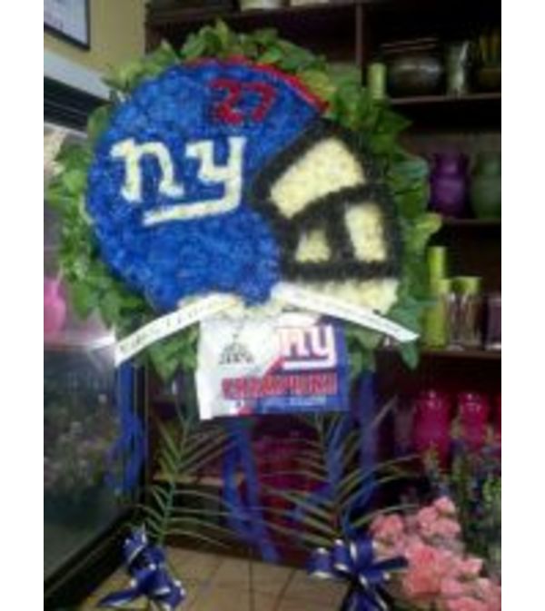 Funeral Custom NY Giants Sympathy Piece